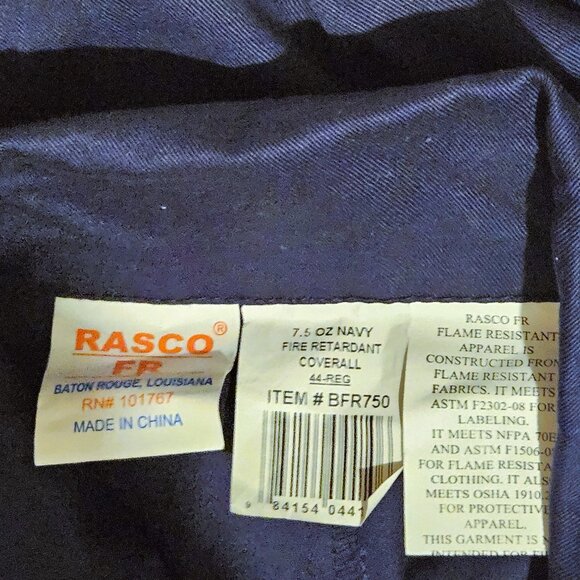 Rasco Fire Retardant Coverall - Picture 5 of 7